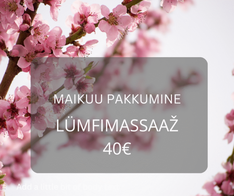 Lümfimassaažsoodushinnaga